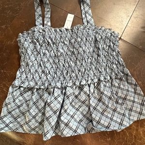 J. Crew Smocked Tank with peplum waist Size XXL